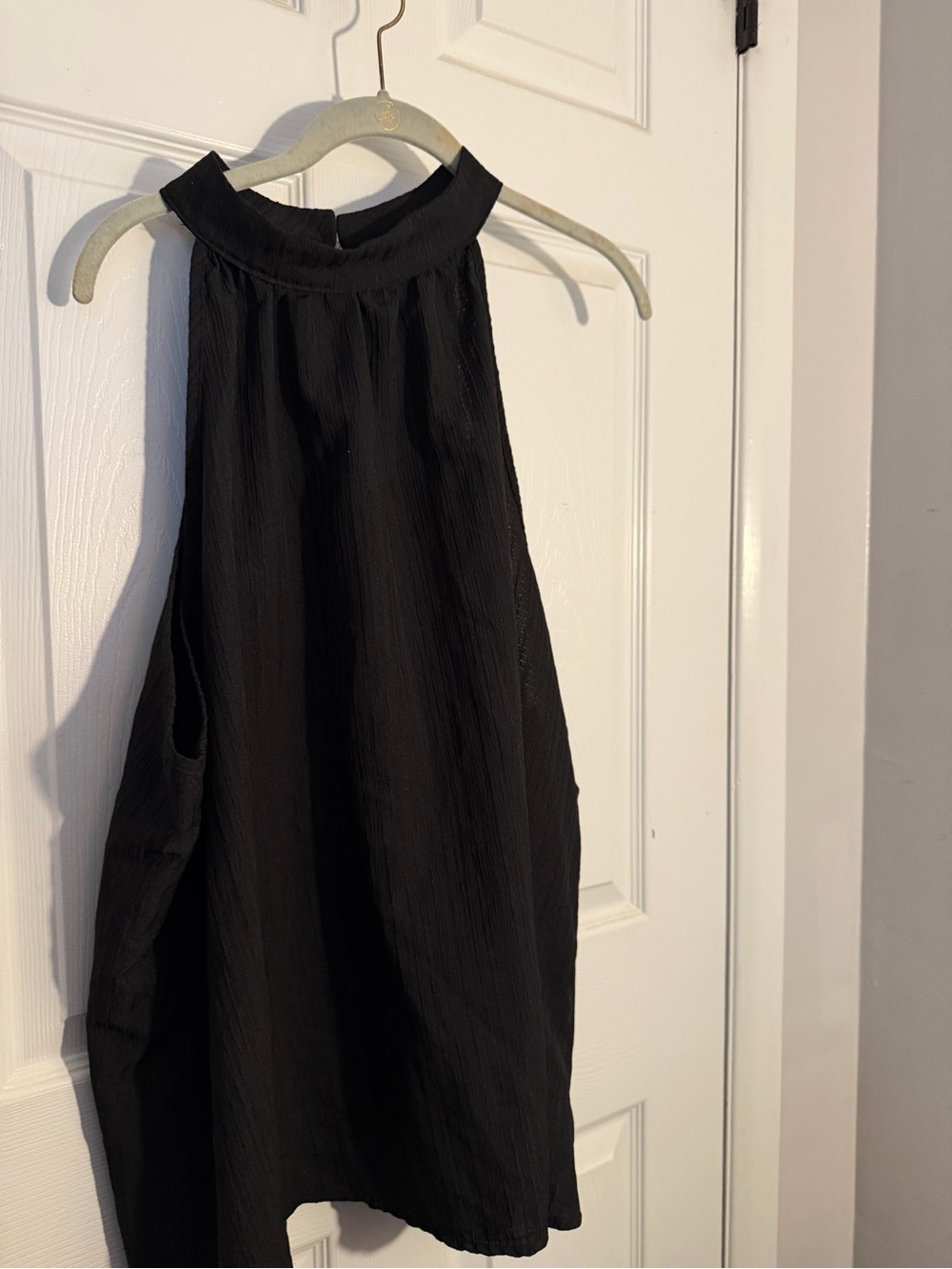 SHEIN Black Curve 4XL Halter Swing Top